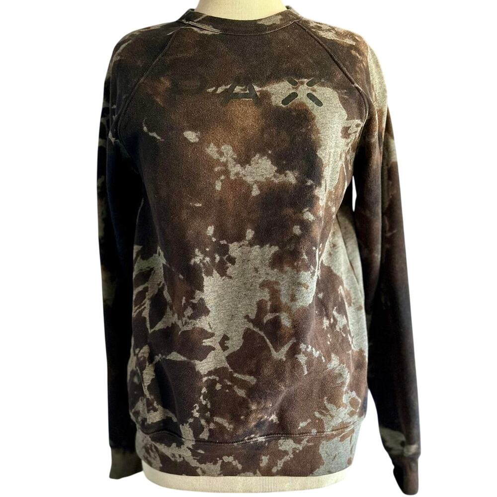 Mens Sweatshirt Size Large Tie Dye Retro Camo Vibes Hippie Gym Camping Hiking